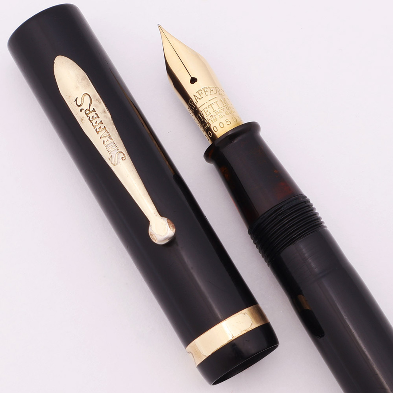Sheaffer Lifetime Flat Top - Full Length, Slim, Black, Fine Lifetime Nib (Excellent, Works Well)
