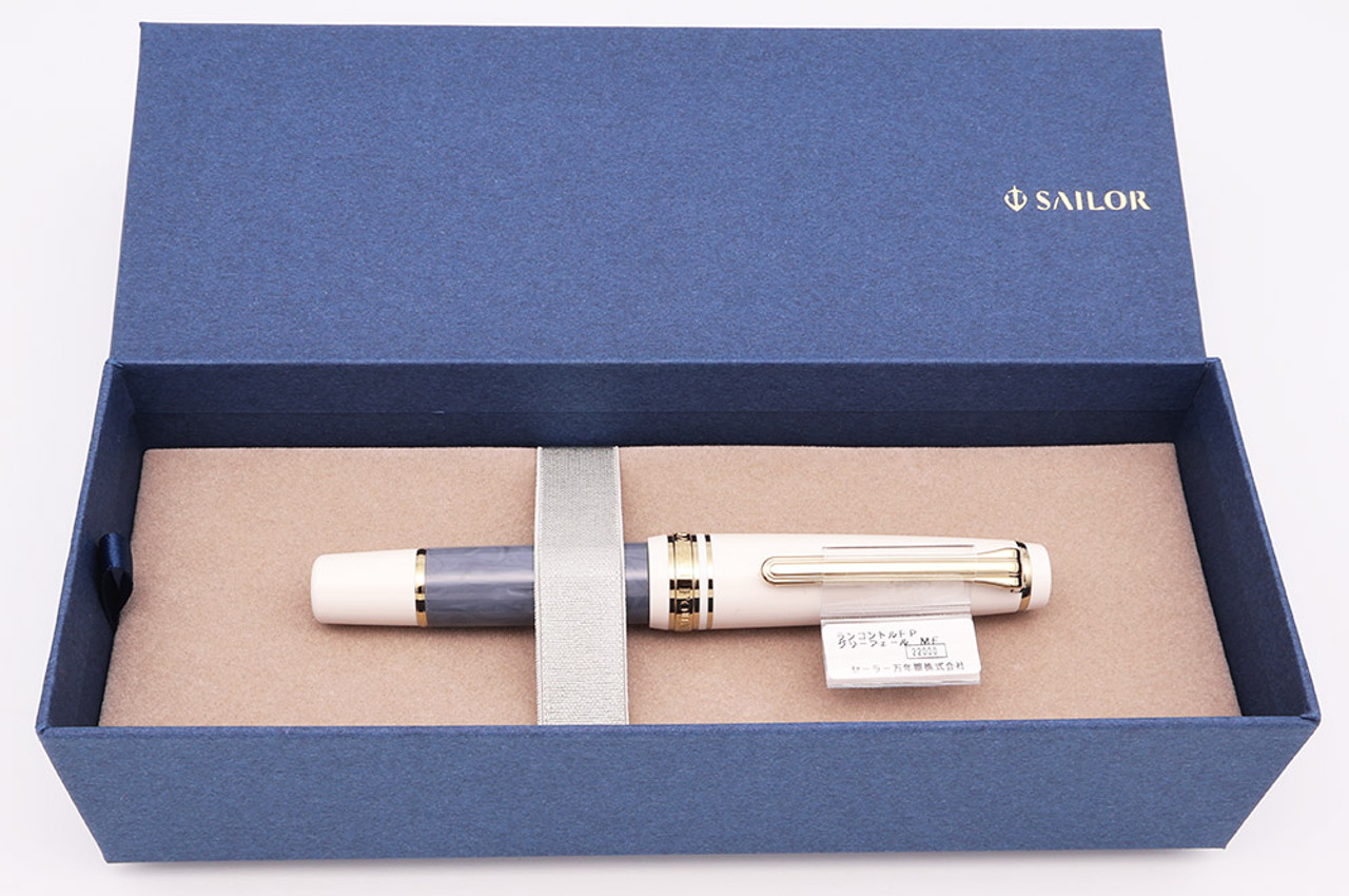 Sailor Rencontre (Pro Gear Slim Mini) Fountain Pen - Gris Fer w GT, C/C, M-F 14k Nib (New in Box w Converter)