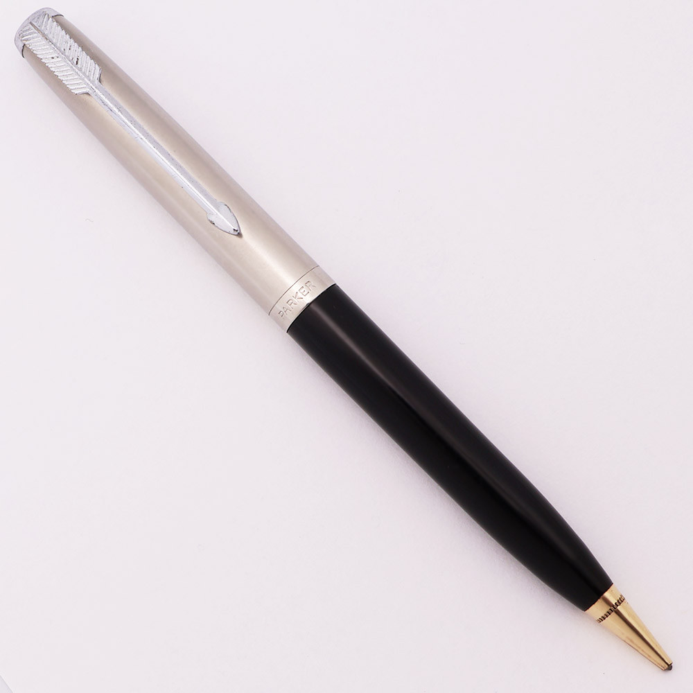 Parker 51 Demi Mechanical Pencil (circa 1948) -  Black w Lustraloy Cap, Turn Mechanism,  .9mm Lead (Very Nice, Works Well)