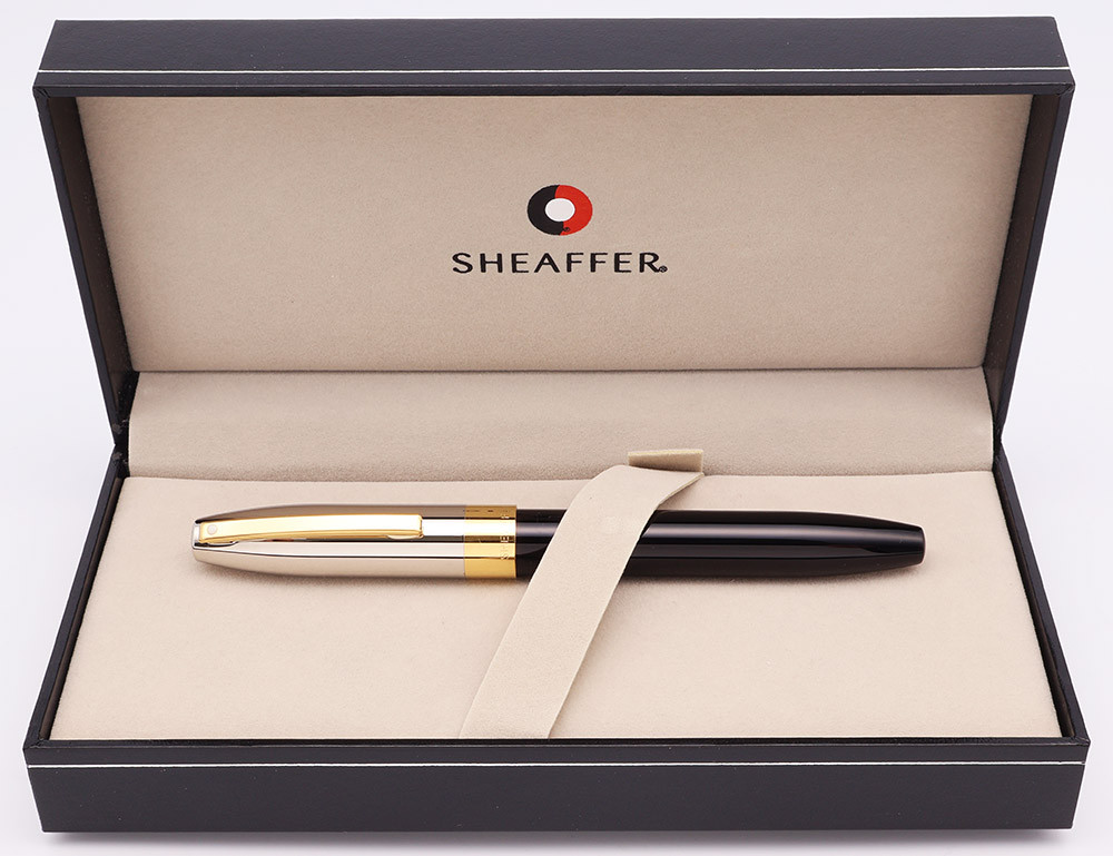 Sheaffer Legacy Heritage Fountain Pen #9030 (2003) - Black w/Palladium GT Cap, C/C, 18k Fine Inlaid Nib (Near Mint in Box, Works Well)