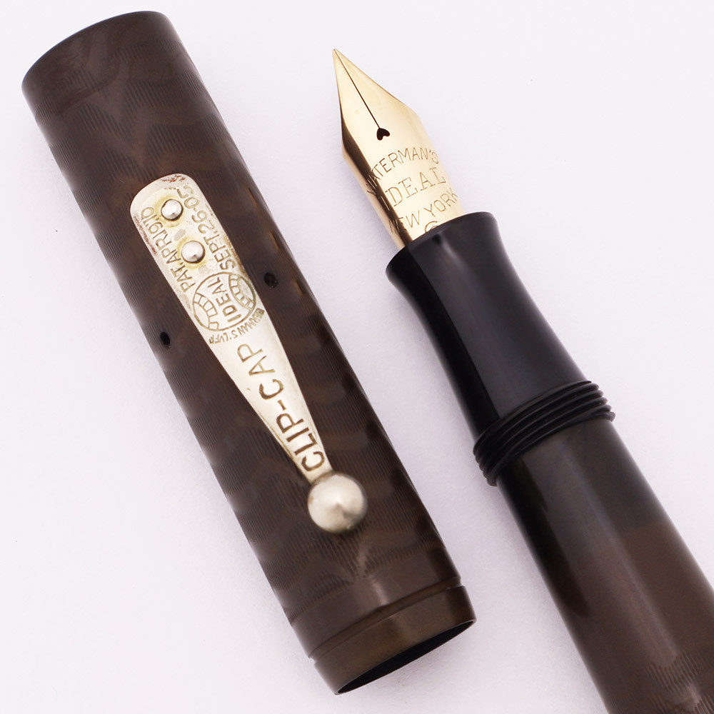 Waterman 16 PSF (1915-7) - BCHR w Nickel Trim, Lever Filler, #6 Ideal NY Nib (Excellent, Restored)