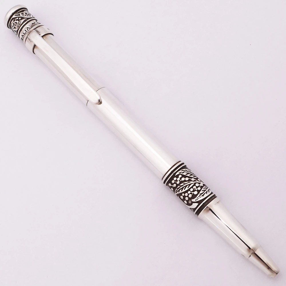 Curtis Australia Heritage "Mimosa" Ballpoint Pen - Sterling, Parker Refill (New Old Stock)