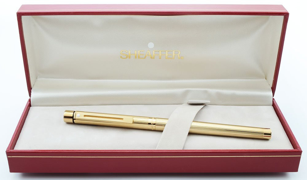 Sheaffer Targa 1005s Fountain Pen - Gold Fluted, 14k Nibs, Slim