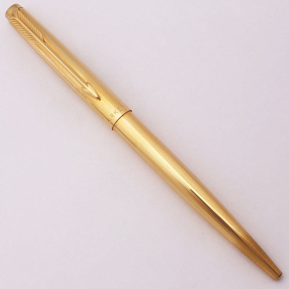 Parker 61 Insignia Ballpoint Pen (USA) - Gold Plated with Lined