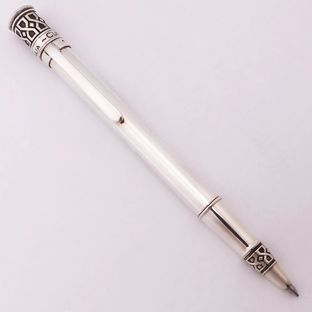 Curtis Australia Renaissance "Weave" Ballpoint Pen - Sterling, Parker Refill (New Old Stock)