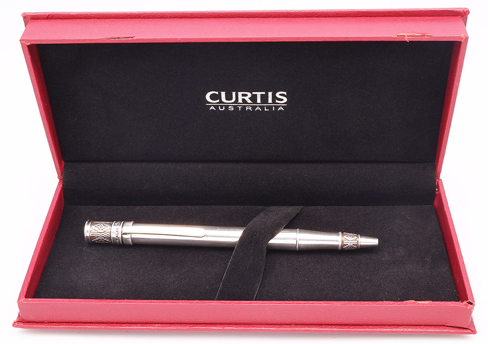 Curtis Australia Renaissance "Navajo" Ballpoint Pen - Sterling, Parker Refill (New in Box)