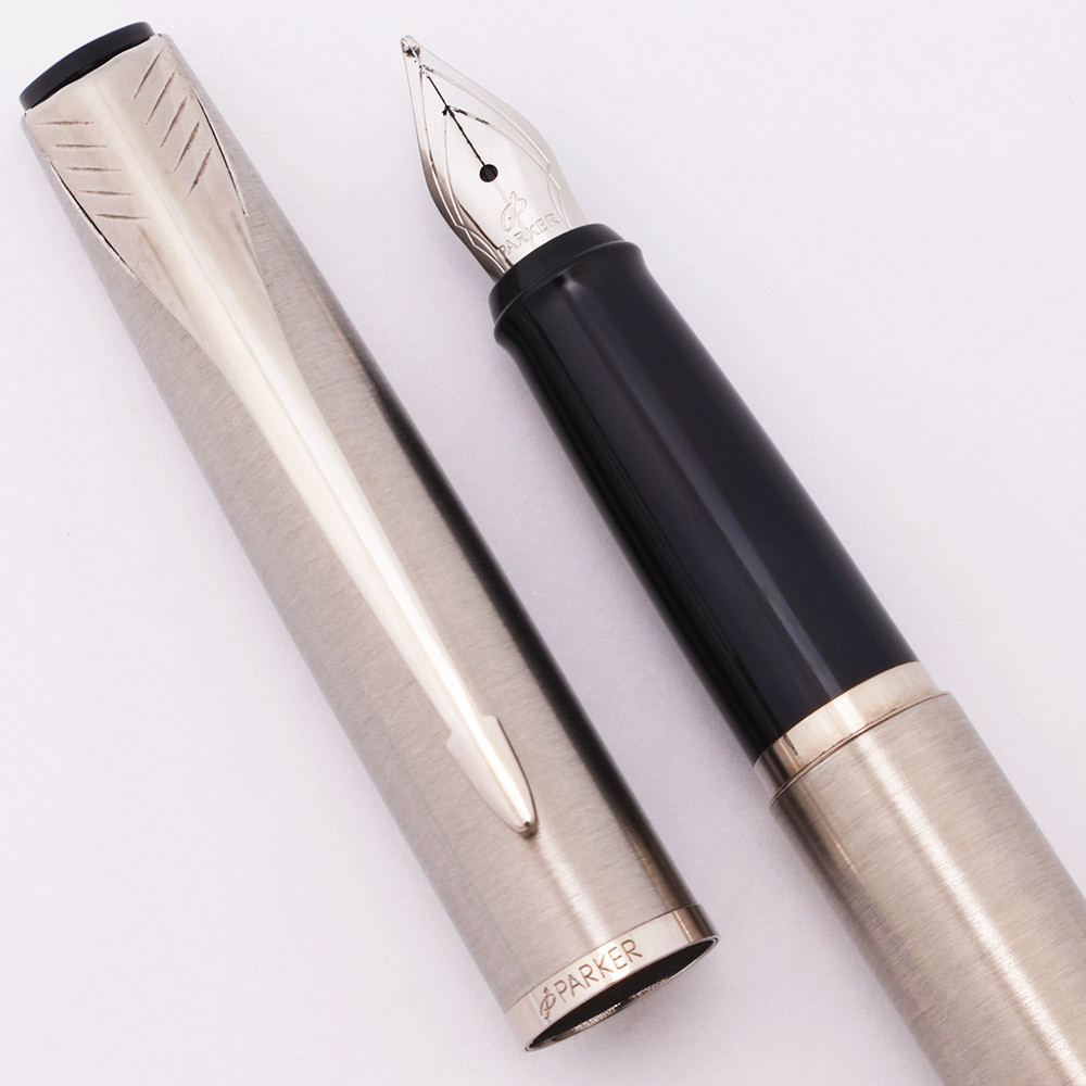Parker Latitude Fountain Pen (France, 2007) - Stainless Steel, CT, Medium Nib (Excellent, Works Well)