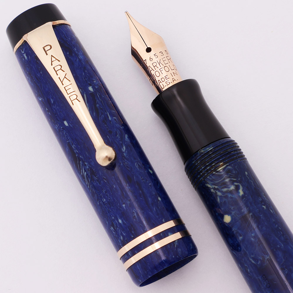 Parker Duofold Junior Fountain Pen (1930s) - Streamline, Lapis