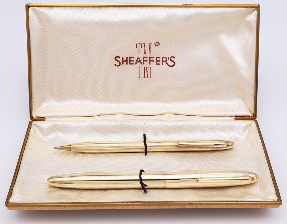 Sheaffer TD Triumph Touchdown Fountain Pen Set (1950-2) - Gold