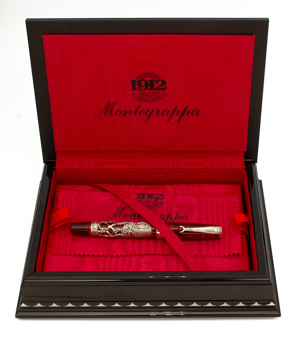 Montegrappa "Dragon" Oriental Zodiac Collection Fountain Pen  - Sterling with Resin, 18k Medium Nib (Near Mint in Box, Works Well)