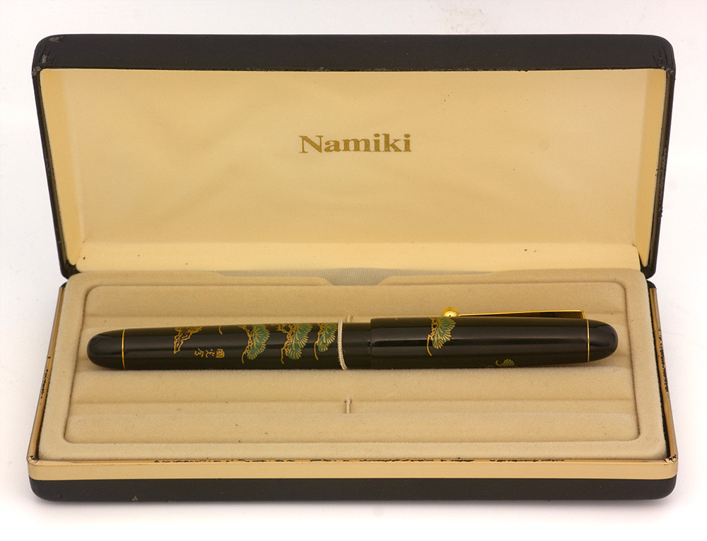 Namiki Nippon Art Fountain Pen - Bonsai Maki-e, Cartridge/Converter, 14K Fine Nib (Excellent + in Box, Works Well)