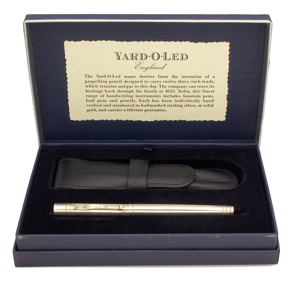 Yard-O-Led Standard Viceroy Fountain Pen (1985-88) - Smooth Finish, Sterling, C/C,  18k Medium Nib (Excellent,  in Box, Works Well)