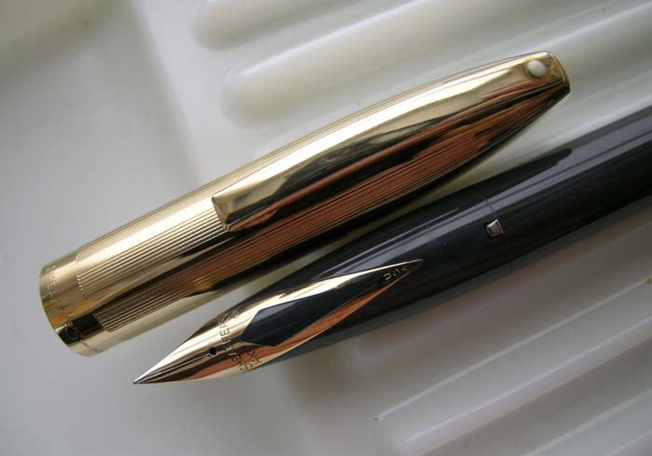 Sheaffer Imperial VIII Touchdown Fountain Pen -  Gold Cap, 14k Nib (New old Stock)