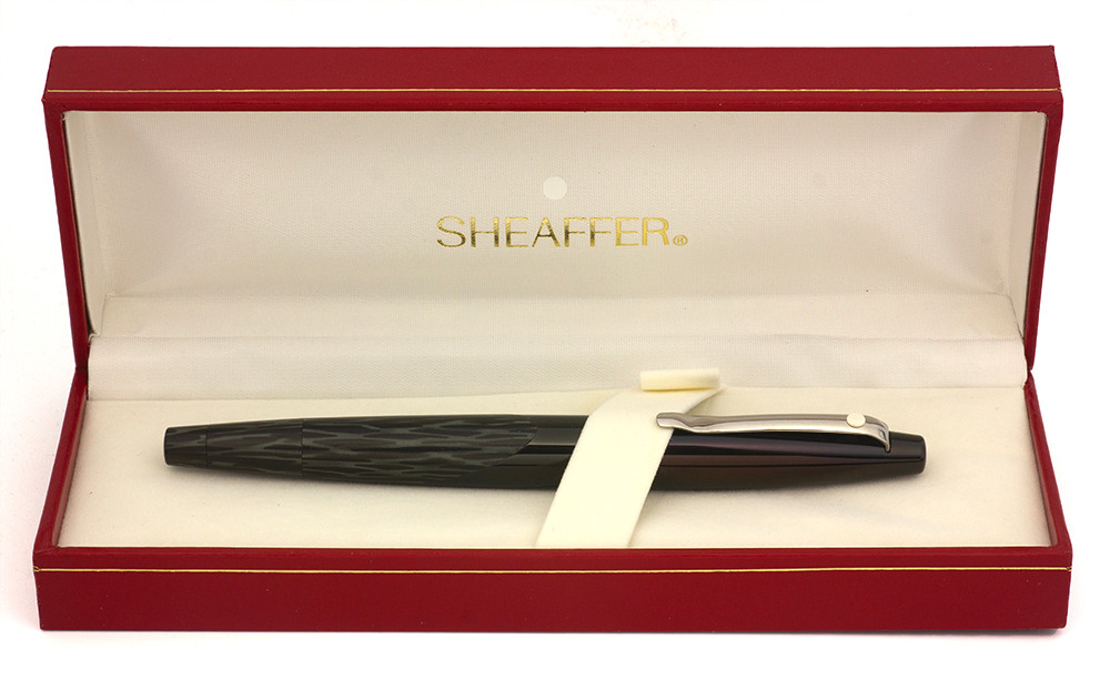 Sheaffer Intrigue #614 Fountain Pen - Stencilled Black, Medium 14k (New in Box)