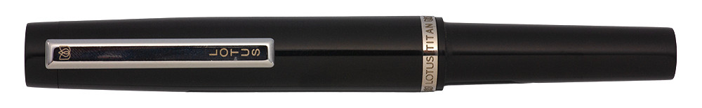 Lotus Titan Fountain Pen with Titanium Integrated Nib - Nikko Ebonite, Cartridge/Converter (New w Leather Sleeve)