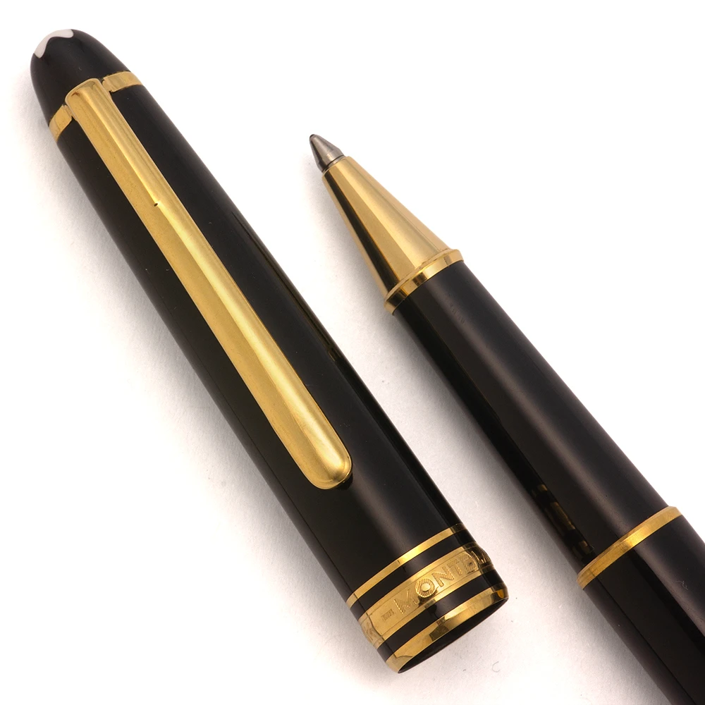 Montblanc Meisterstuck Classique (144 Size) Rollerball Pen (Pre-1989) - Black w Gold Trim (Excellent in Box, Works Well)