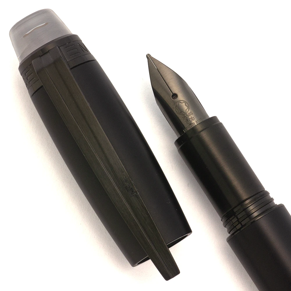Montblanc Starwalker Fountain Pen - Matte Black, Black Trim, Medium-Fine 14k Nib  (Excellent +, Works Well)