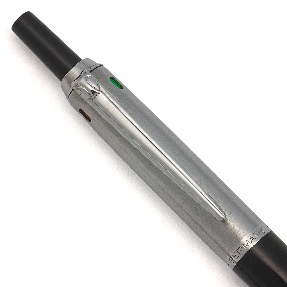 Pelikan Multipen (1960-70s) - Black w Steel Top, 3 Color Ballpoint  (Excellent, Works Well)