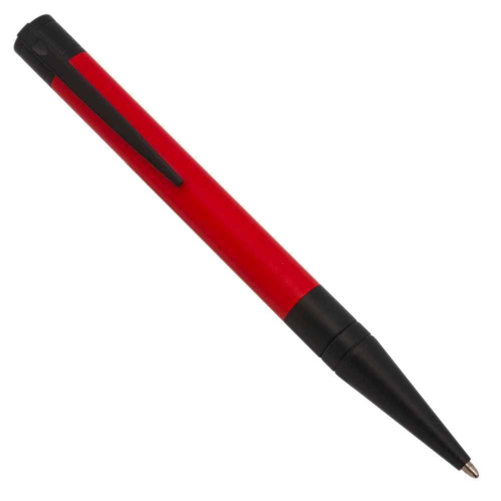 Dupont D-Initial Ballpoint Pen - Matte Red Body with Black Trim (Mint, Works Well)