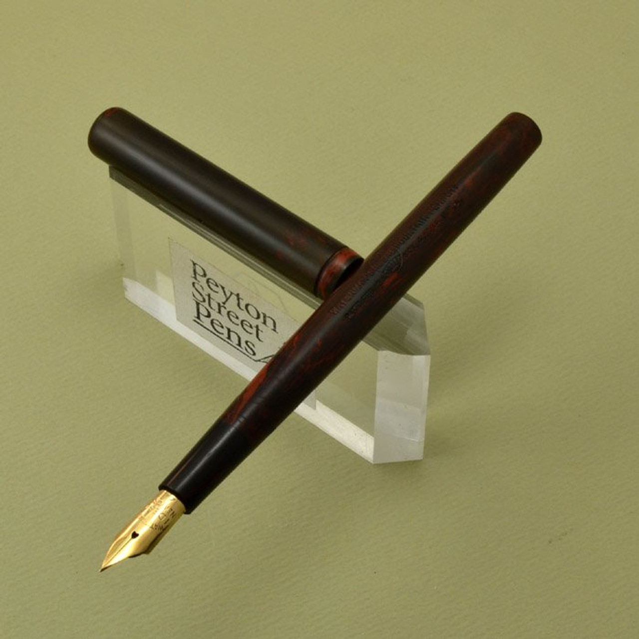 A A Waterman 103 Eye Dropper - Chased Hard Rubber, Full Flex Fine #1 Nib (Excellent)