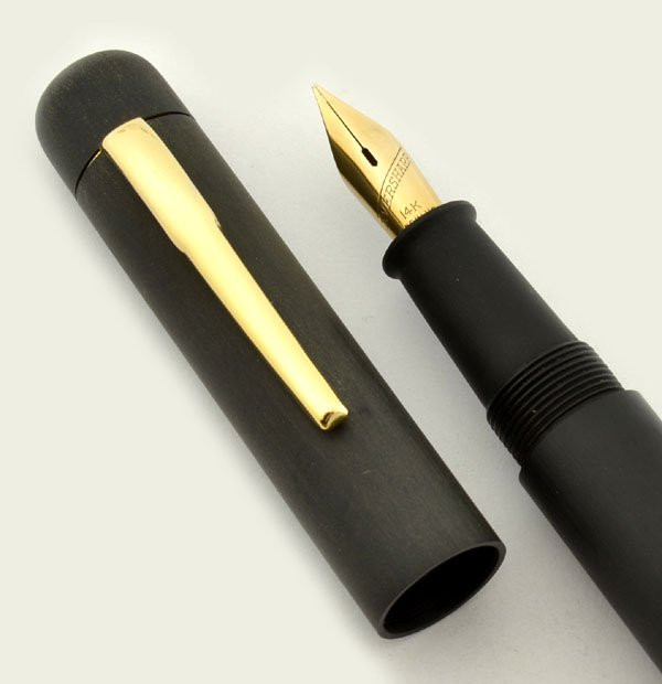 Ranga Ebonite 4cs - Blow-Filler, 14k Flexible Medium, Black Bakul Matte (New in Box)