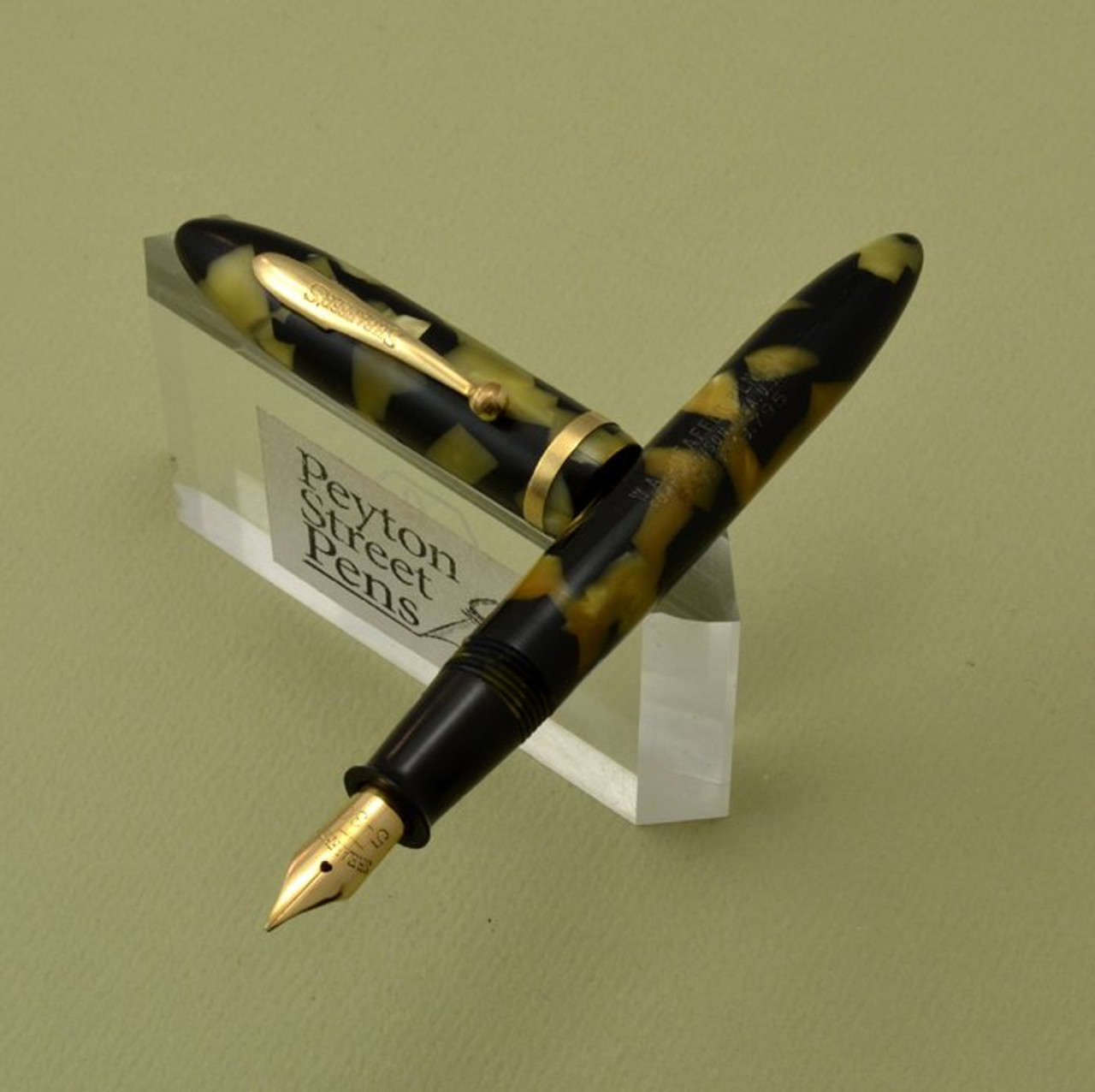 Sheaffer Balance 5-30  - Junior Size, Black & Pearl, Medium (User Grade, Restored)