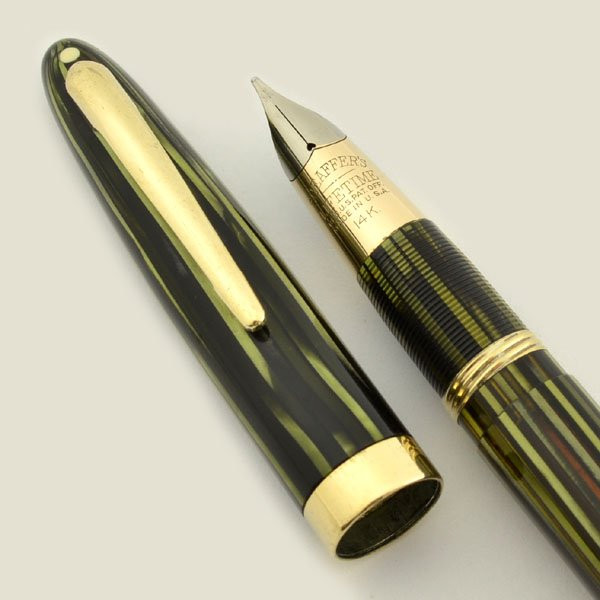 Sheaffer Lifetime Crest Fountain Pen - Black, Lever Fill, Fine