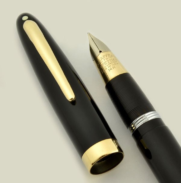 Sheaffer Lifetime Crest Fountain Pen - Black, Lever Fill, Fine