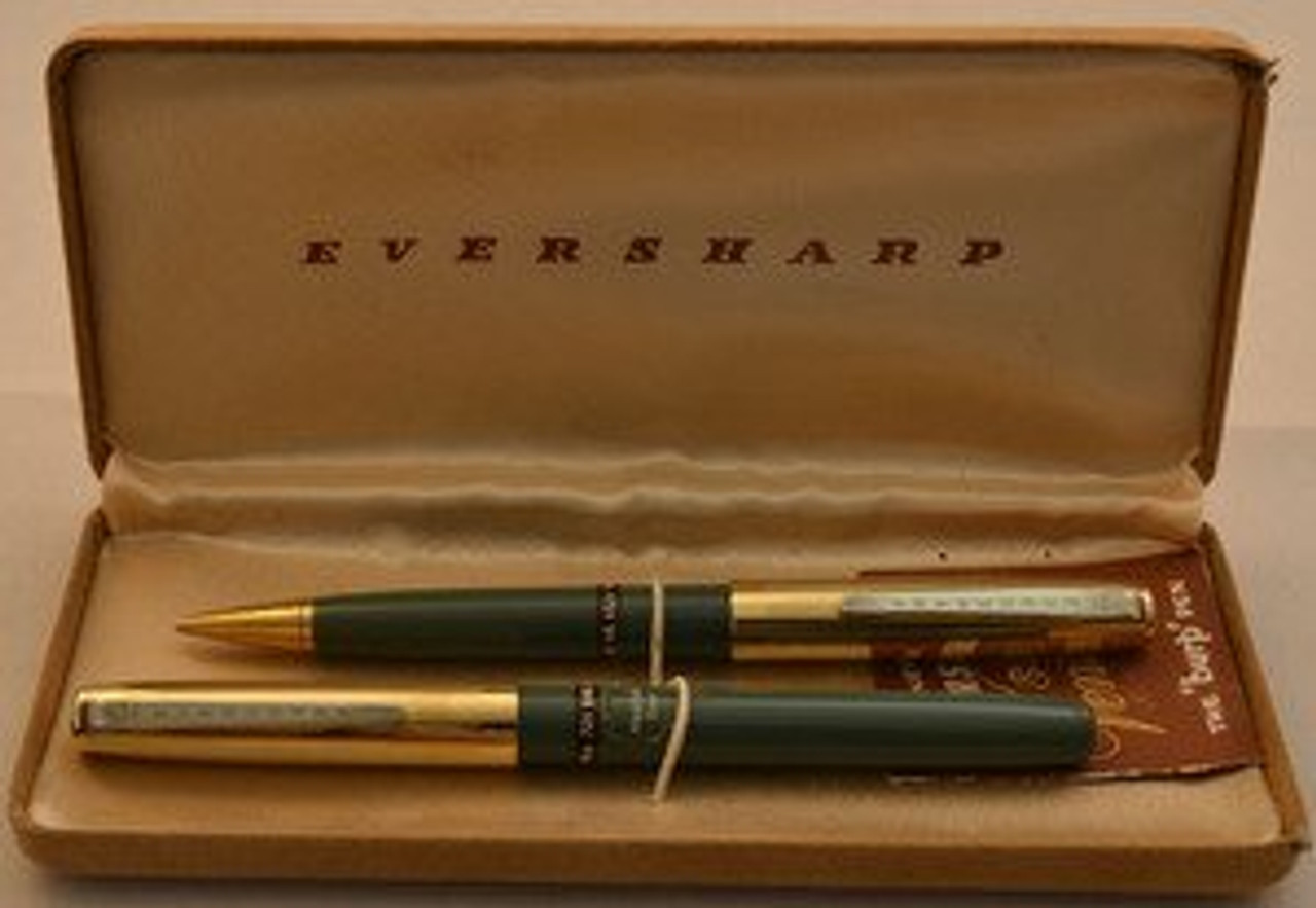 Eversharp Slim Ventura Fountain Pen Set - Dark Grey, GF Caps (Mint in Box)