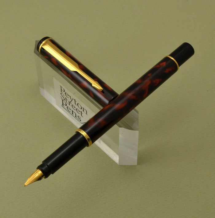 Parker 88 (Rialto) Fountain Pen - Red Marble, Medium, Converter