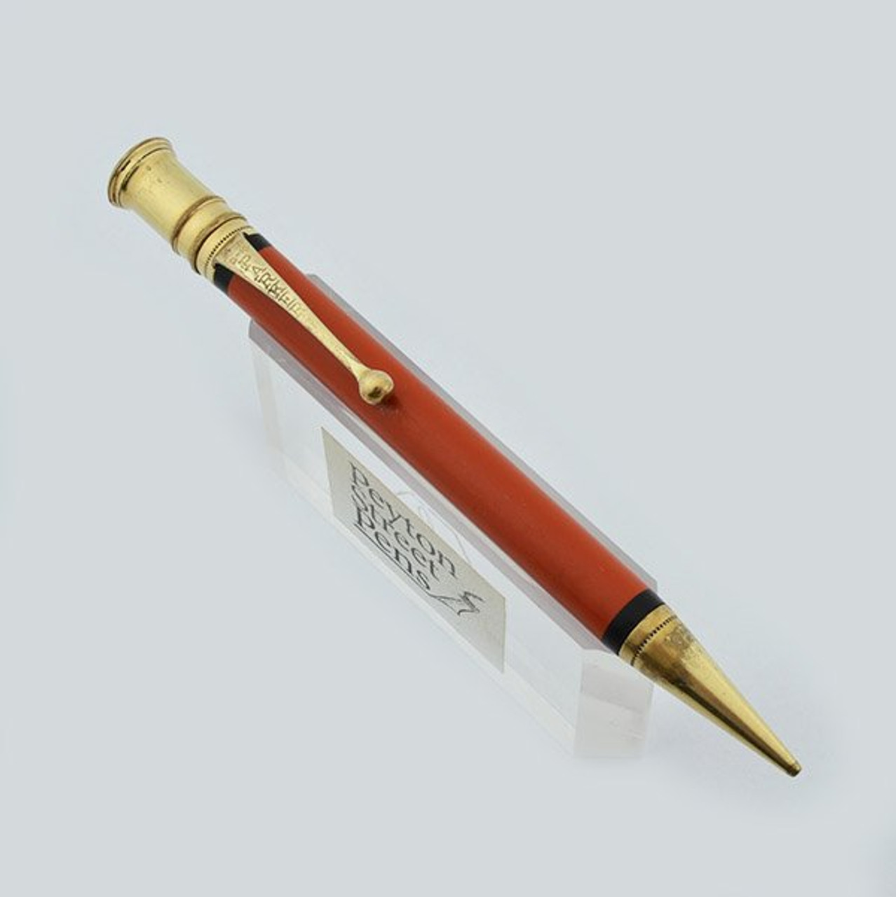 Parker Duofold Jr. Pencil - "Red" with Black Bands (Very Nice, Works Well)