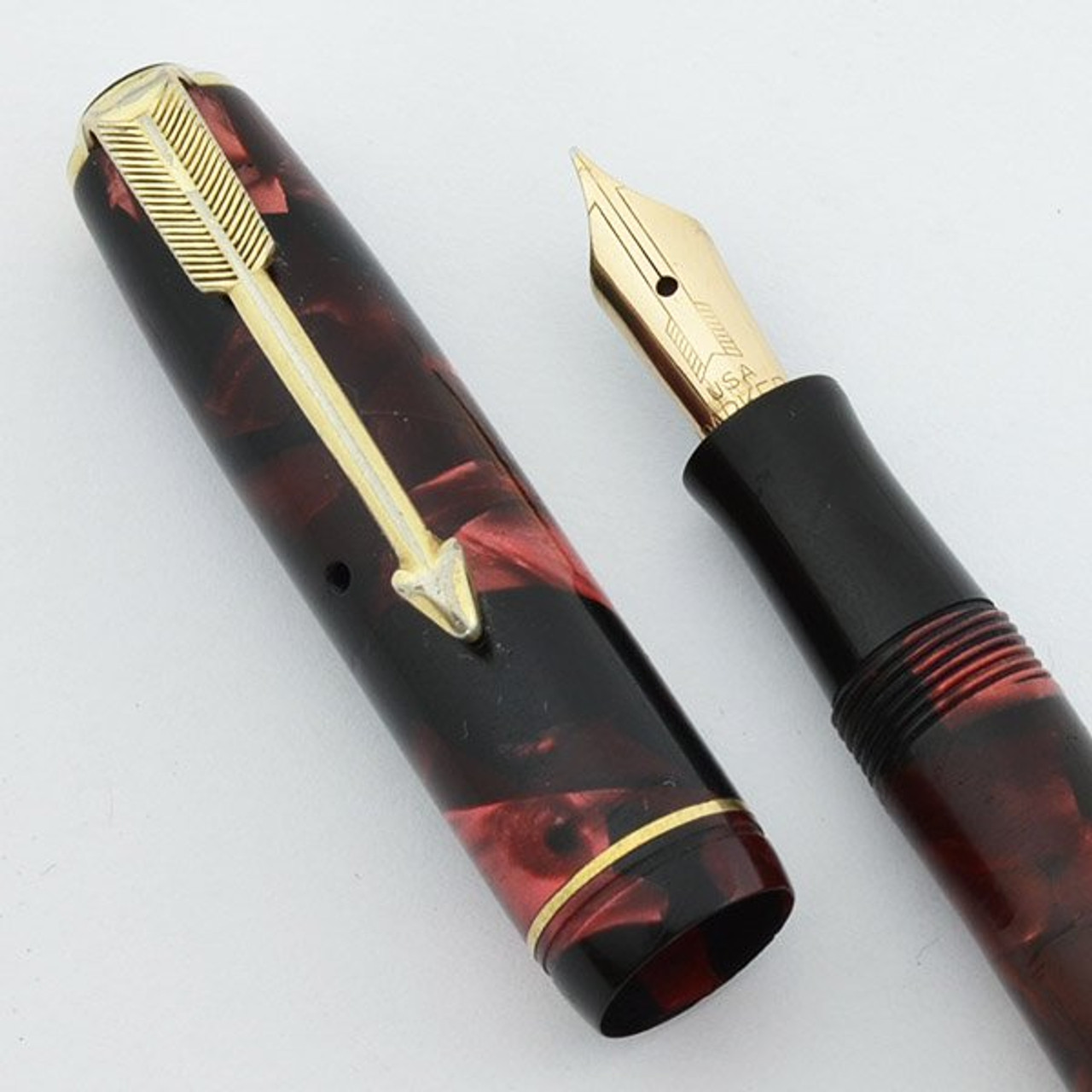 Parker Vacumatic Fountain Pen Canadian Junior, Green Marble, Lockdown