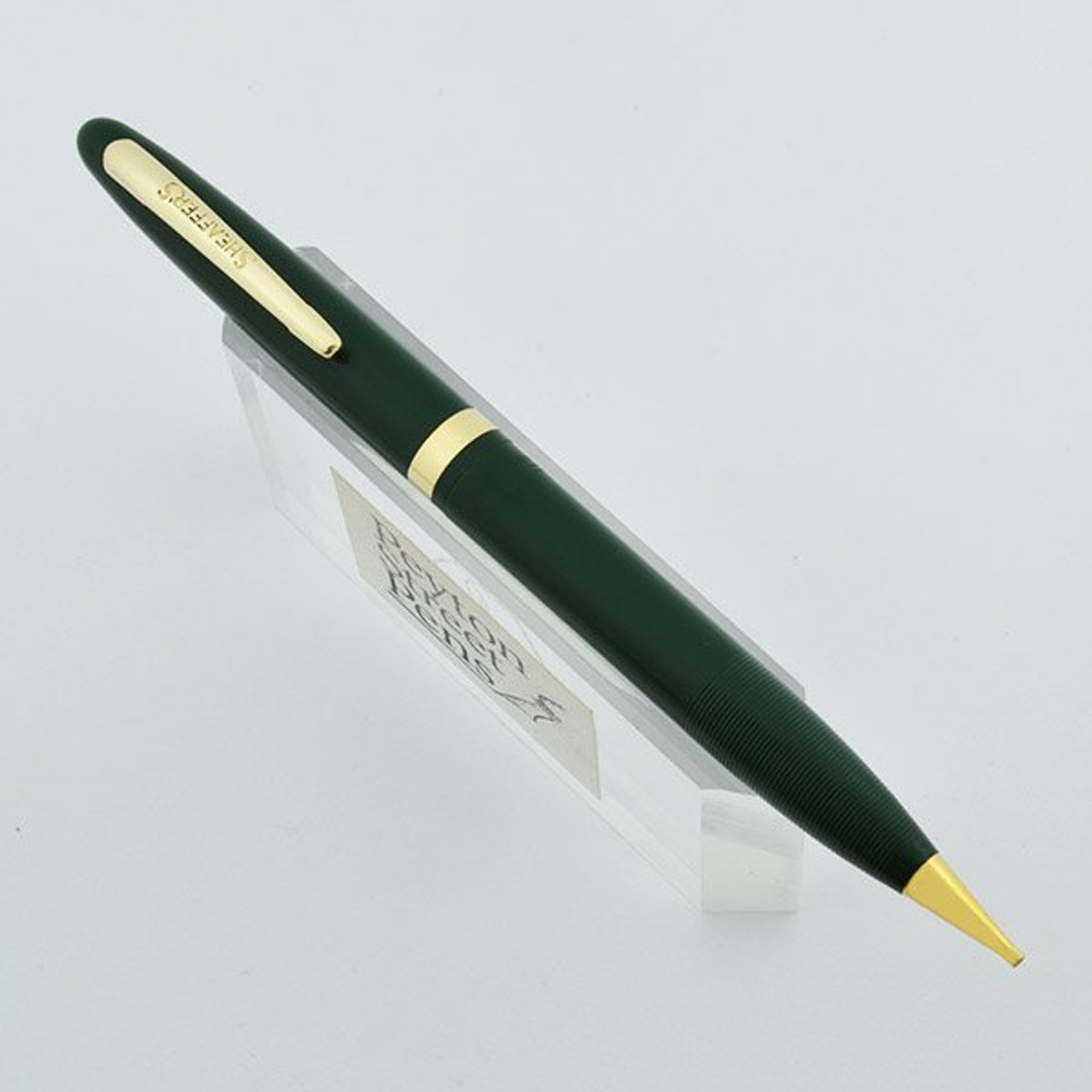 Sheaffer Admiral Mechanical Pencil (1940s) - Green, Gold Trim (Excellent, Works Well)