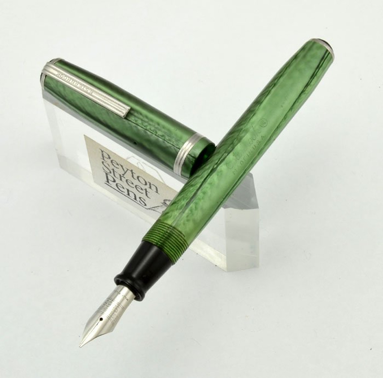 Esterbrook J Fountain Pen - Green, 9668 Medium Nib (Very Nice, Restored)