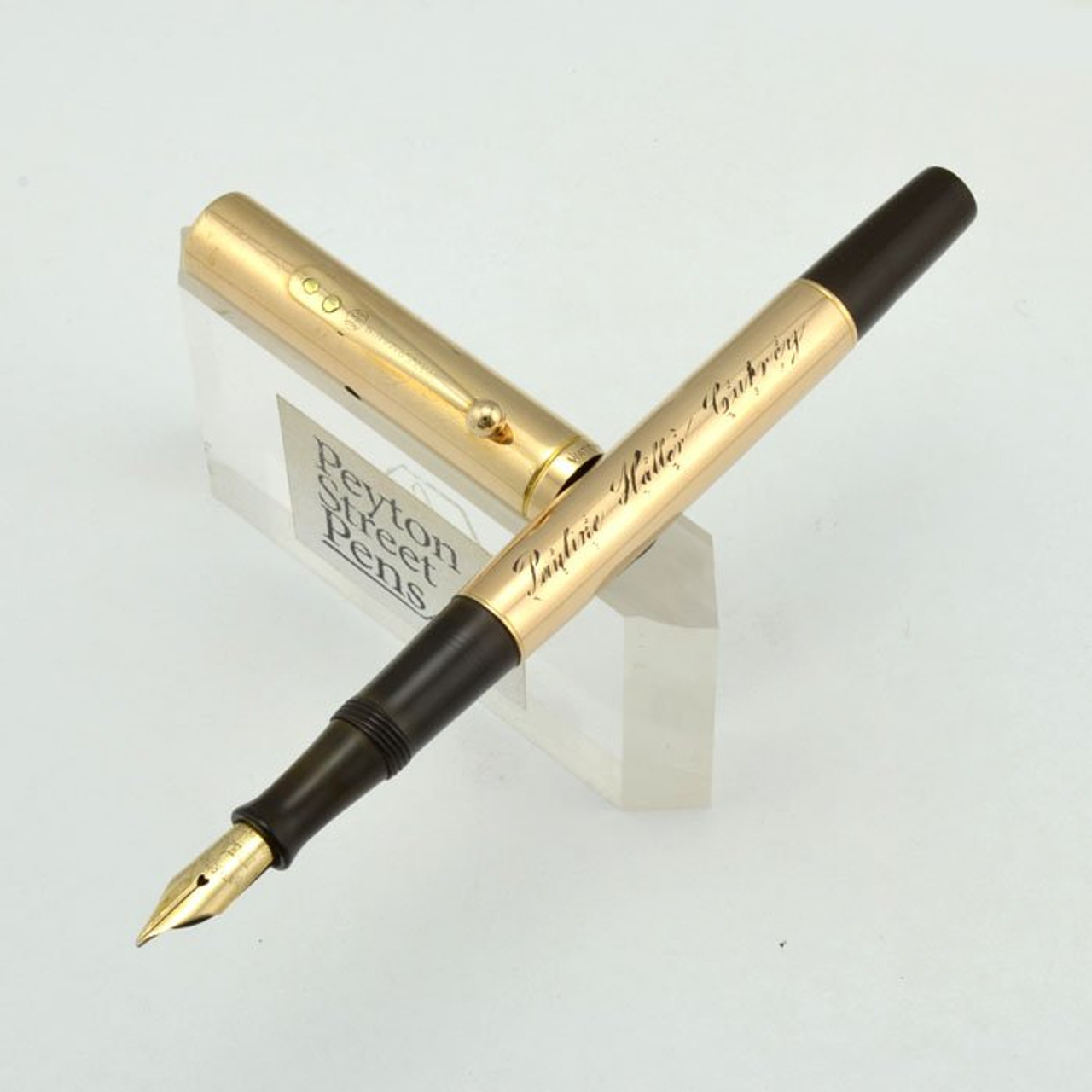 Waterman 0512 1/2 PSF Fountain Pen - Smooth Gold Filled Overlay, Fine Full Flex NY Nib (Superior, Restored)