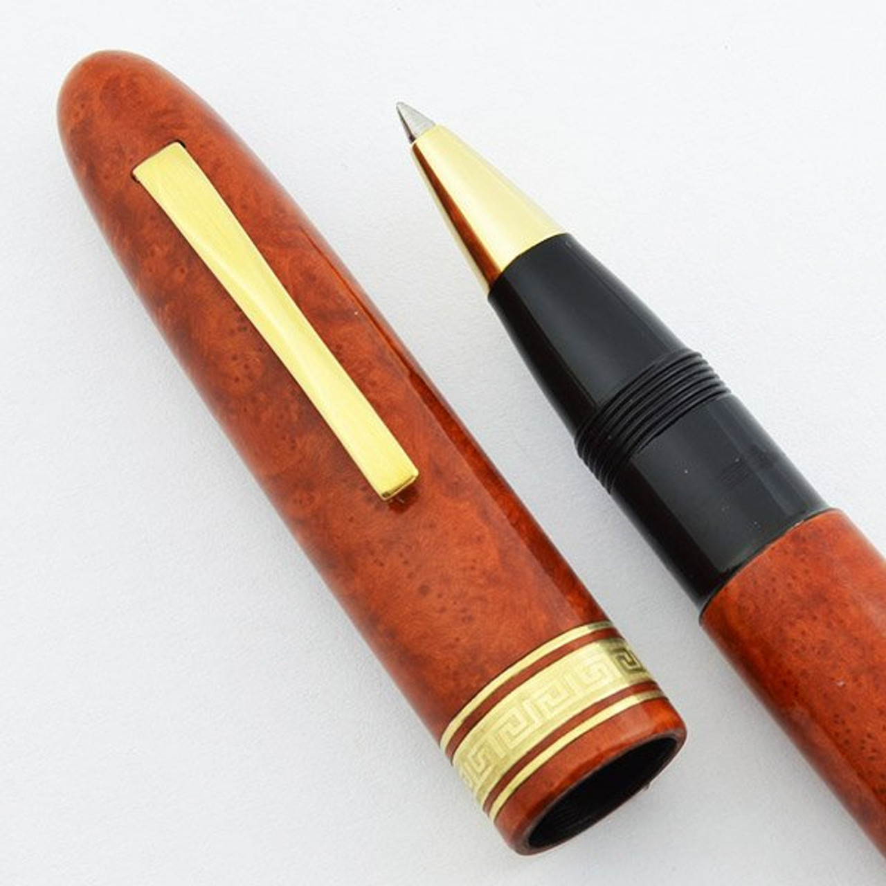 Amn Shop - Louis Vuitton Roller Pen Classic Brown Silver