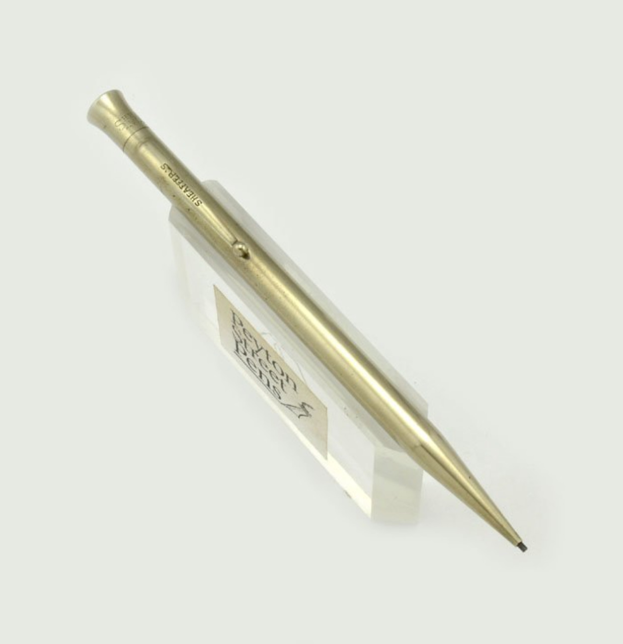 Sheaffer Flat Top Mechanical Pencil - Smooth Silver Plated (Excellent, Works)