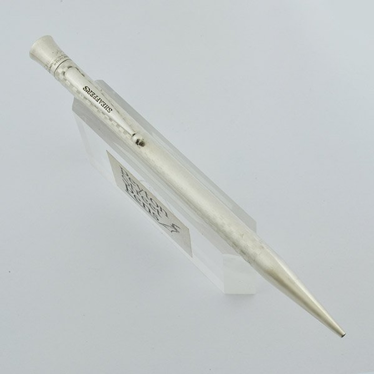 Sheaffer Ring Top Mechanical Pencil - Lined and Wavy Metal Finish (Very Nice, Works)