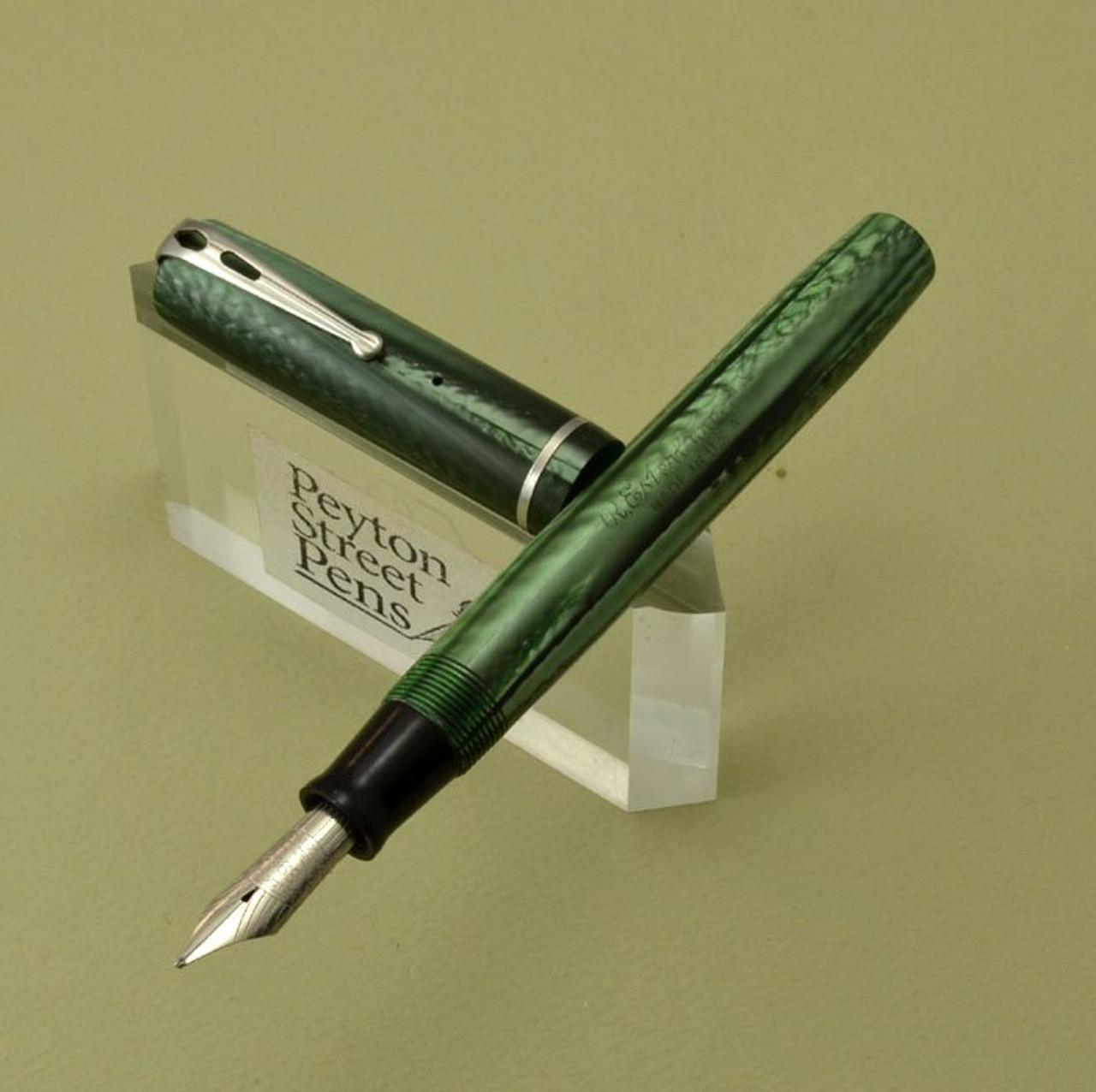 Esterbrook Dollar Fountain Pen - Green, 3968 Nib Firm Broad (Excellent, Restored)