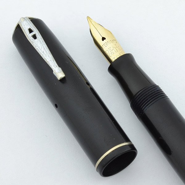 Waterman 3V Fountain Pen - Black, Fine Full Flex (Very Nice, Restored)