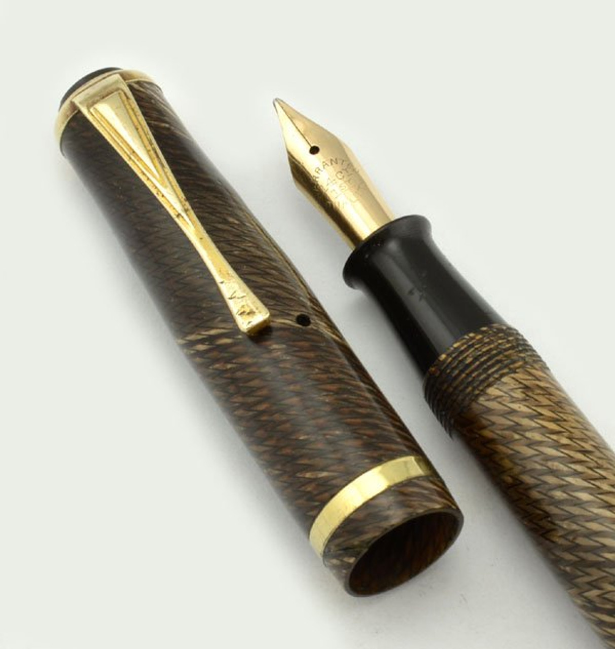 Wyvern 60C Fountain Pen - UK, Snakeskin, Lever Fill, 14k Semi-Flex Medium (Very Nice, Restored)