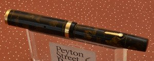 Conklin Endura Ring Top Fountain Pen - Black & Bronze, Fine (Superior Condition)