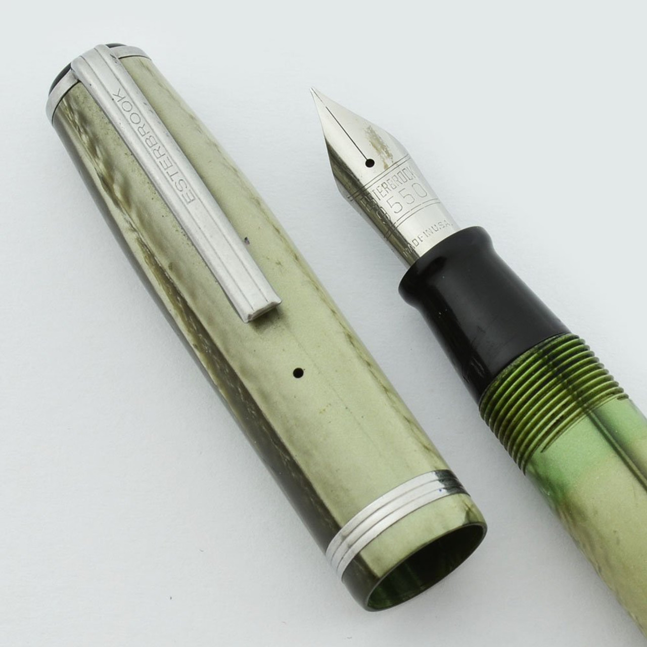 Esterbrook J Fountain Pen - Green, 9550 Extra Fine Nib (Excellent, Restored)