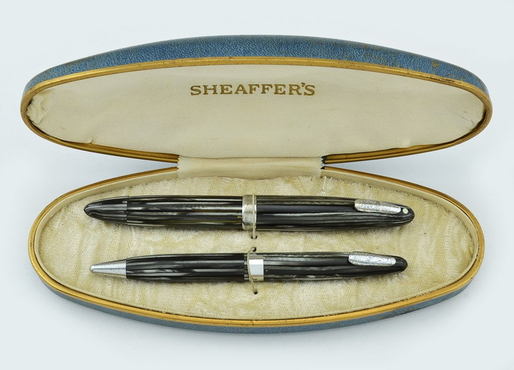 Sheaffer Lifetime Tuckaway 1000 Set - Grey Striated, Vac Fil