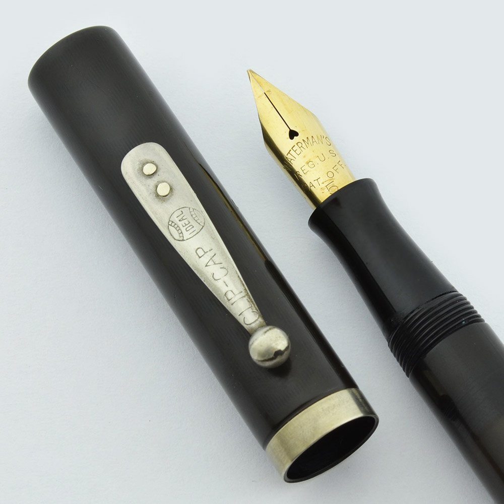 Waterman 55 Fountain Pen - BCHR with Nickel Trim, Flexible Nib