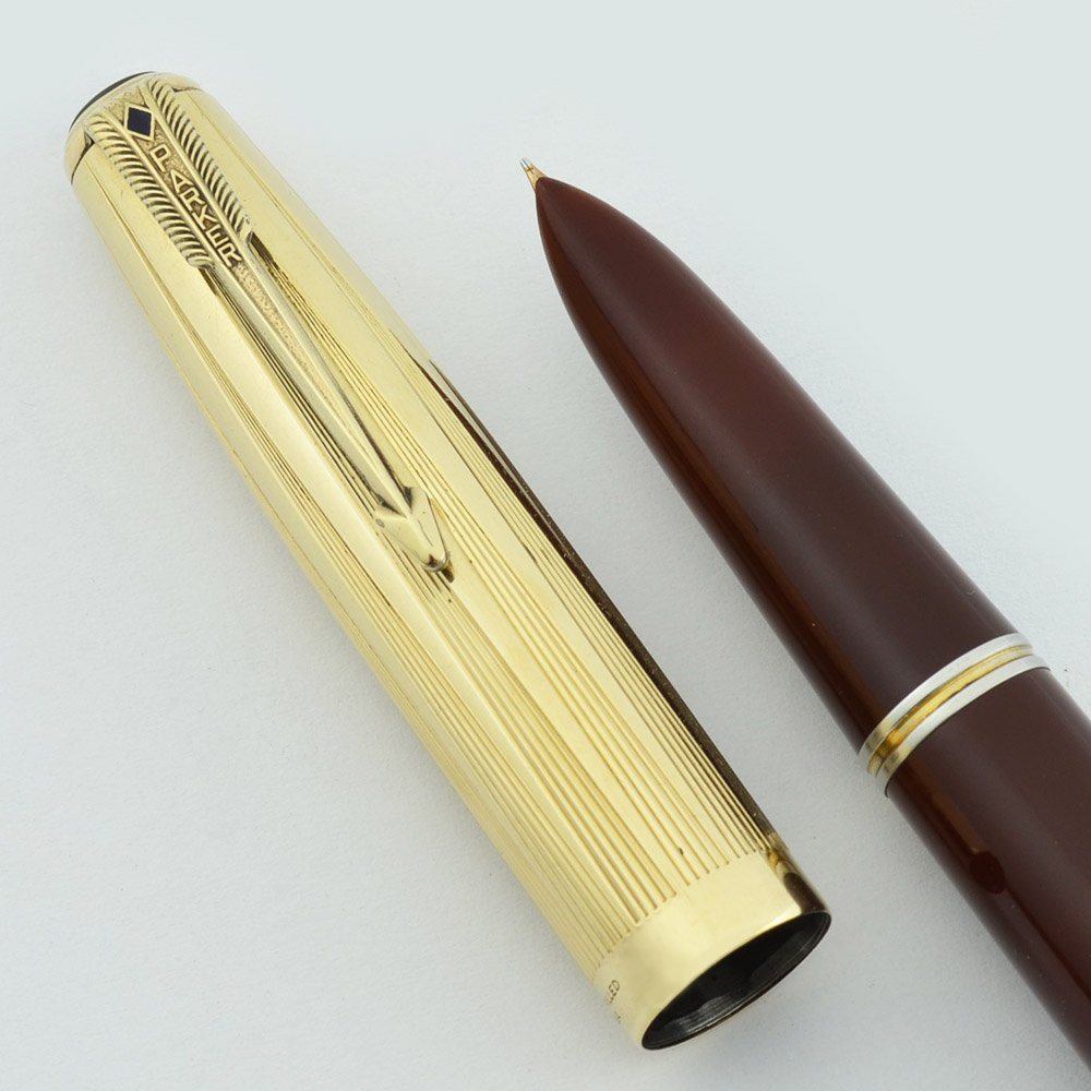 Parker 51 Vacumatic Double Jewel Set - 1946, Cordovan Brown, GF 