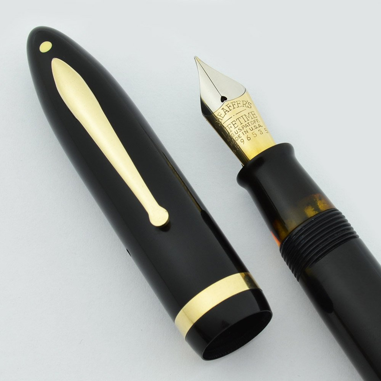 Sheaffer Balance Lifetime Fountain Pen -  Oversize 1000, Radius Clip, Black, Fine (Excellent+, Restored)