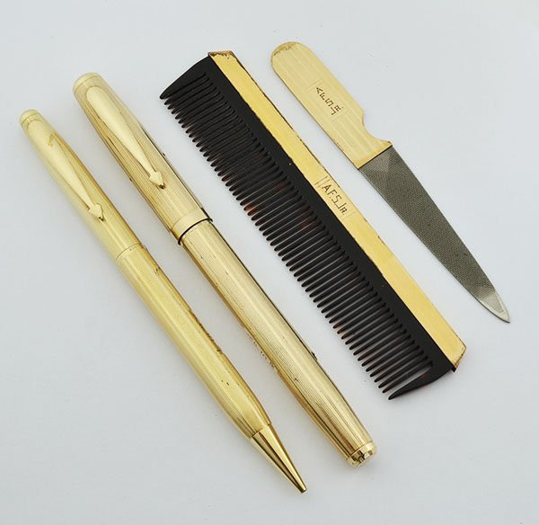 Mabie Todd (USA) Swan Fountain Pen - Gold Filled, Semi-Flex Fine