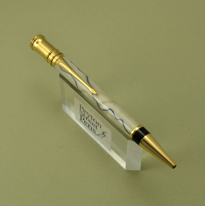 Parker Duofold Ballpoint Pen - Pearl & Black, Ace of Spades (Pre