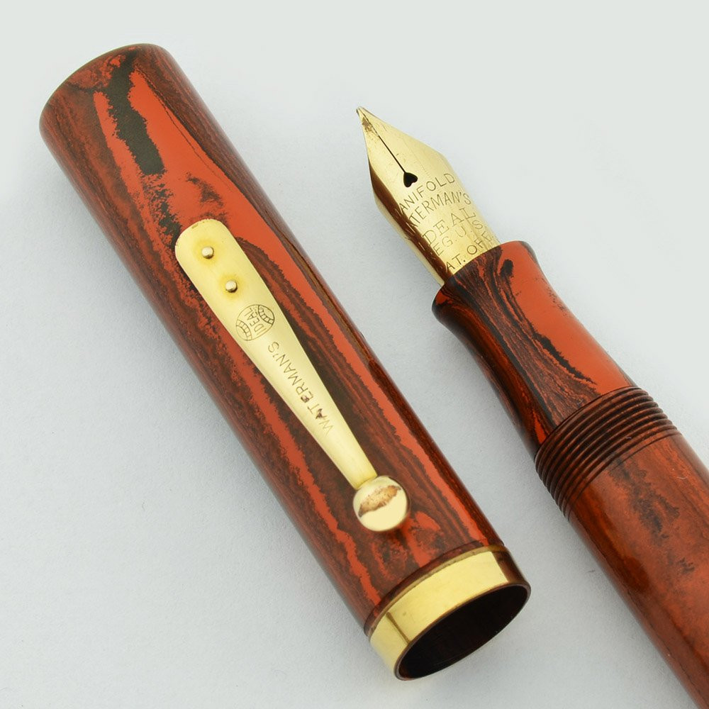 Waterman 56 Oversize Fountain Pen - Red Woodgrain Hard Rubber